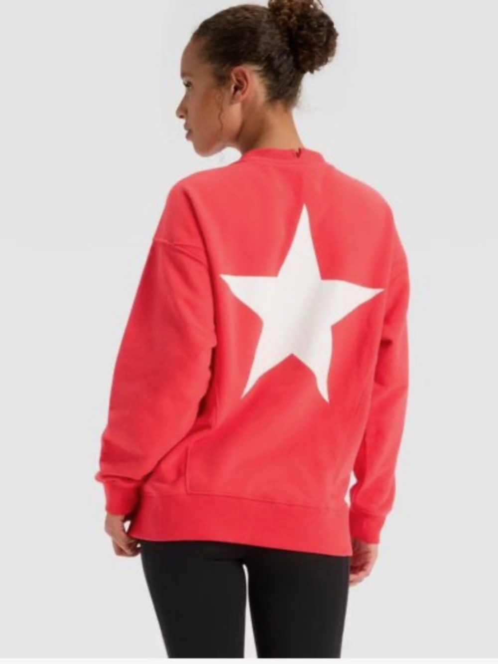 JoyLab Women's Star Graphic French Terry Oversized Crewneck Sweatshirt. Sz S. - Picture 2 of 8